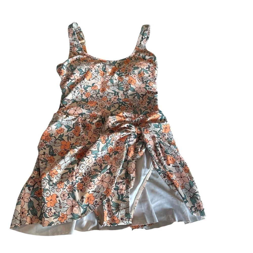 Cupshe Floral One Piece Swimsuit - Orange and Green